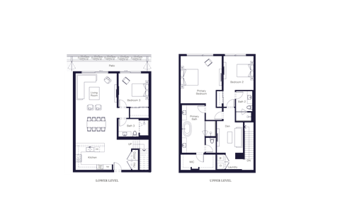 Floor plan for 3 beds, 3 baths, 2604 sqft